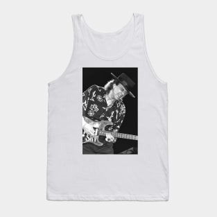 Stevie Ray Vaughan BW Photograph Tank Top